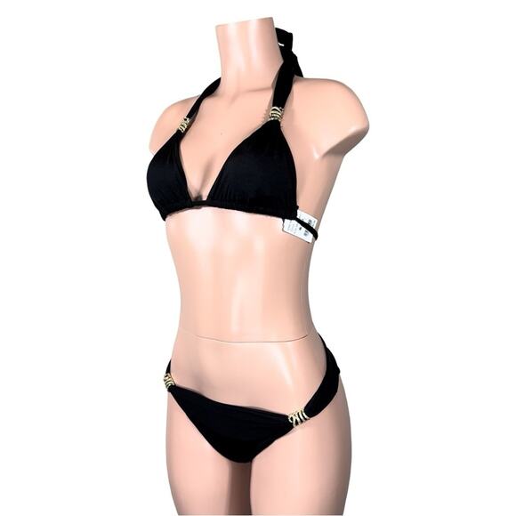 Dolcessa Black Medusa M/L Bikini $250 - Picture 4 of 16